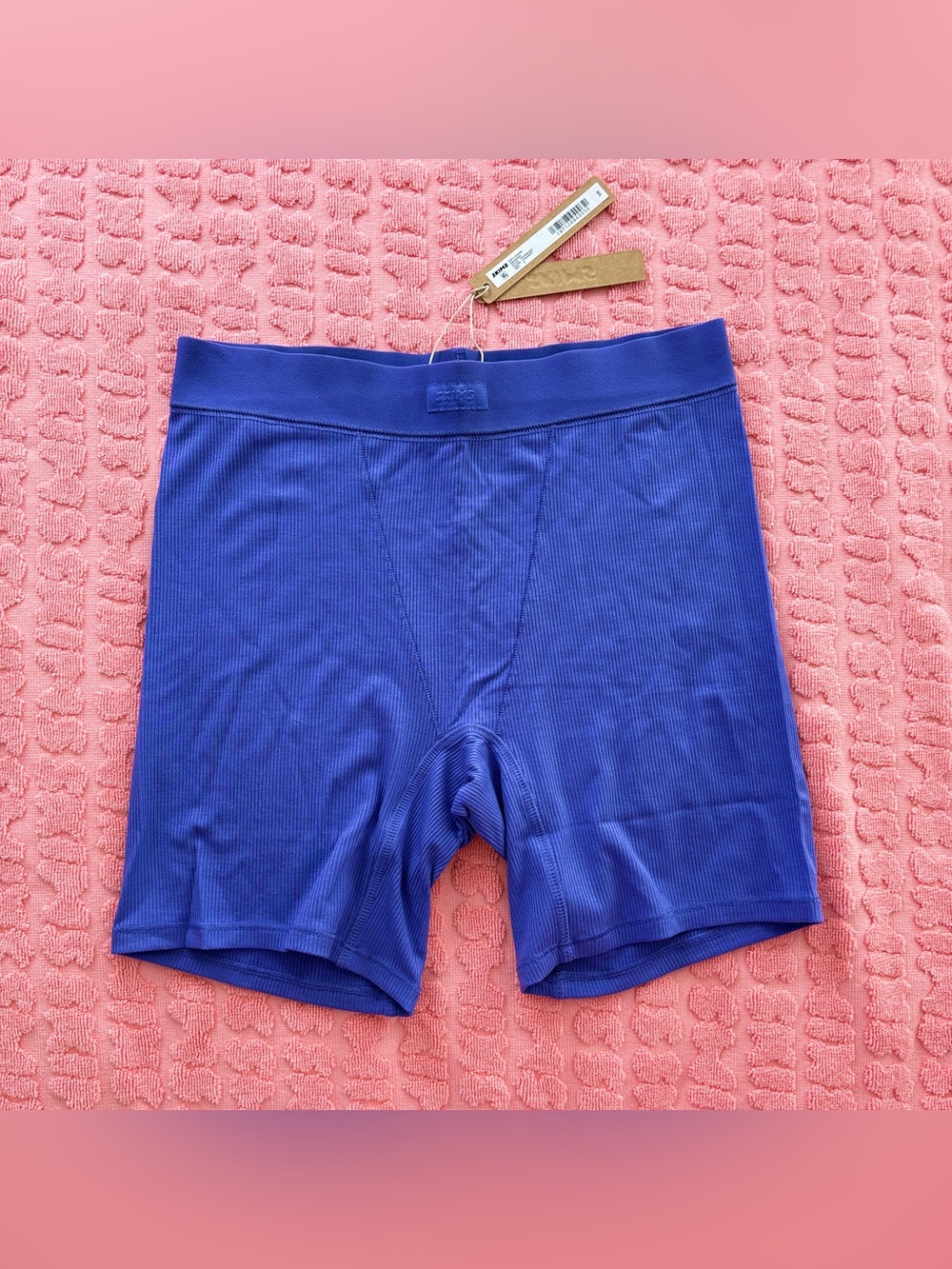 💙 SKIMS Soft Lounge Rib Boxer | Tanzanite | S | NWT 🏷️